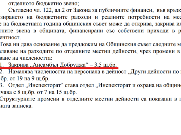 Кметът на Силистра иска закриване на Ансамбъл “Добруджа” - това предизвика дискусии в общинския съвет