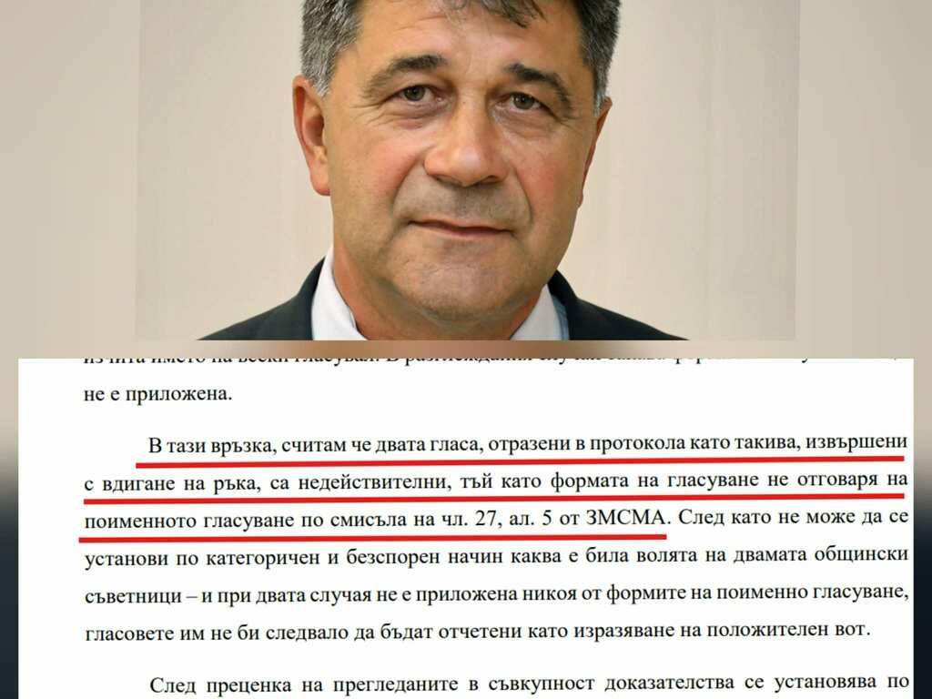 Областният управител на Силистра: Недействителни са гласовете на Стоян Узунов и Йордан Стоянов