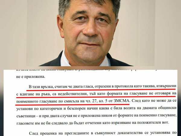 Областният управител на Силистра: Недействителни са гласовете на Стоян Узунов и Йордан Стоянов
